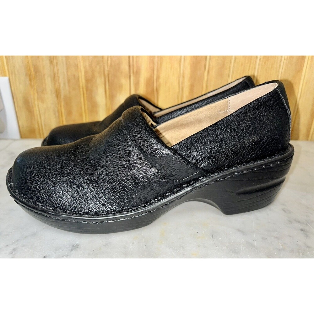 GH Bass & Co. Sheena Clogs Loafers Black Vegan Leather Women's 7 Nurse Shoes‎
